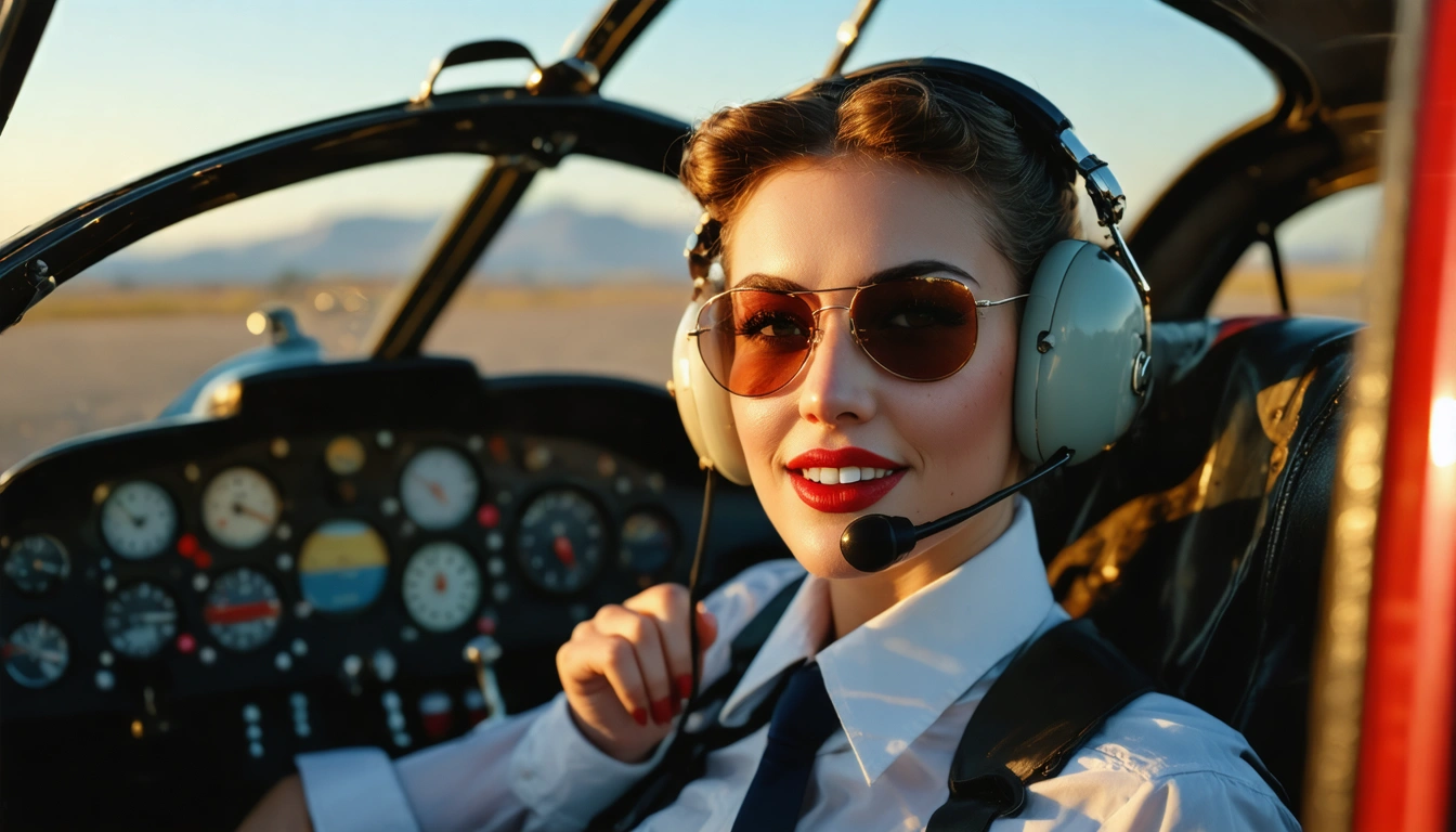 aviator Pin Up